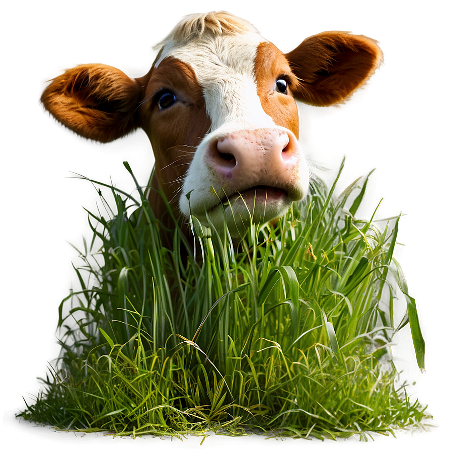 Cow Face With Grass Png 06212024