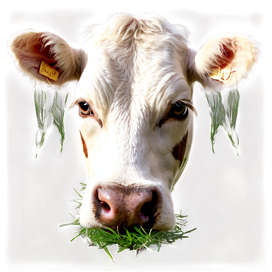 Cow Face With Grass Png 06212024