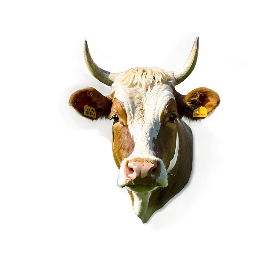 Cow Head On Green Background Png Cys