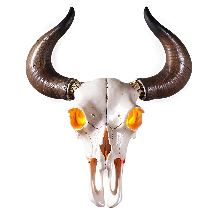 Cow Skull With Fire Png 06132024