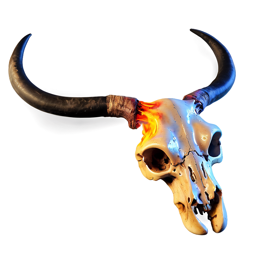 Cow Skull With Fire Png Sdv92