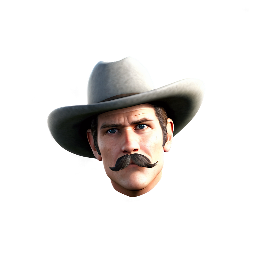 Cowboy Gunslinger Mustache Png Jvk