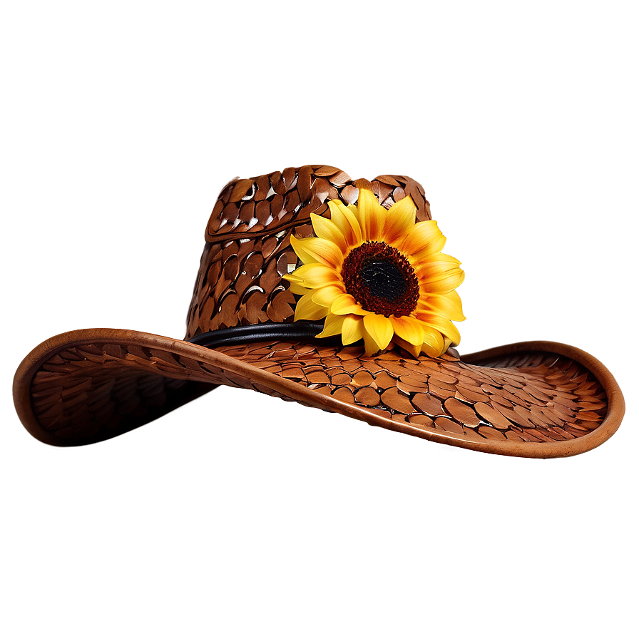Cowboy Hat With Sunflower Png 04292024