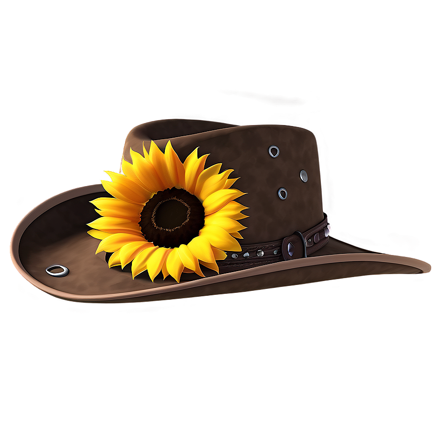 Cowboy Hat With Sunflower Png 13