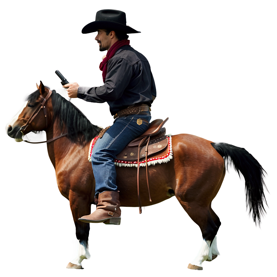 Cowboy On Horse Png 05212024