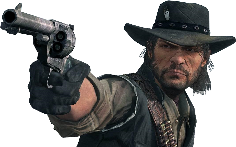 Cowboy With Revolver Red Dead Redemption