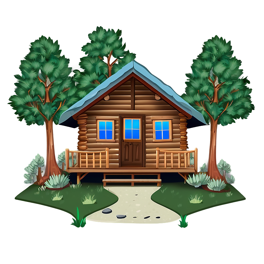 Cozy Cabin In The Woods Png Iiq81