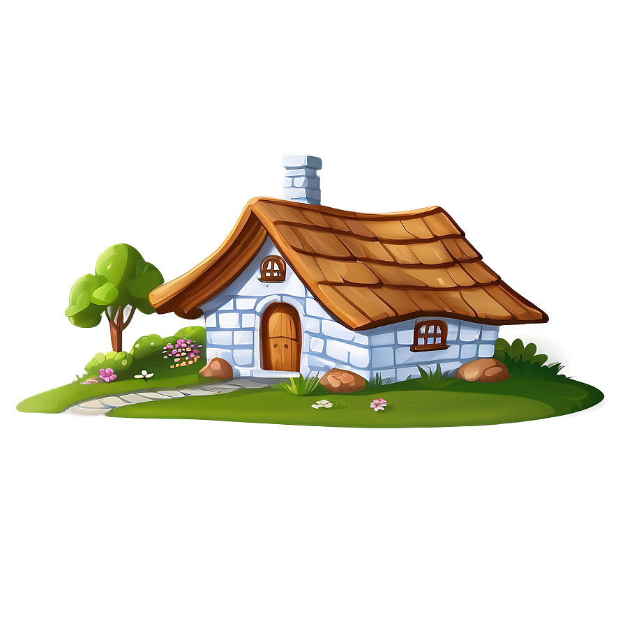 Cozy Cartoon Cottage Png 6