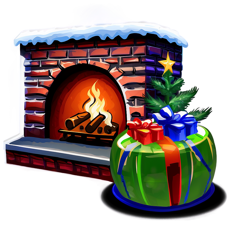 Cozy Christmas Eve Fireplace Png 53