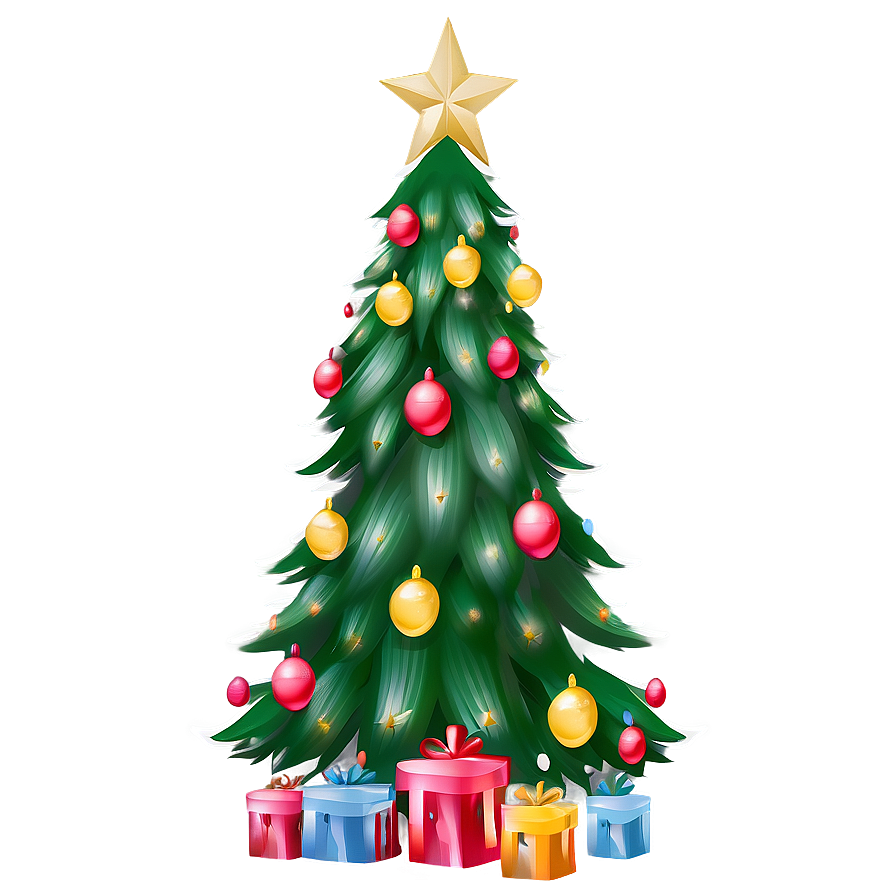 Cozy Christmas Tree Png 40