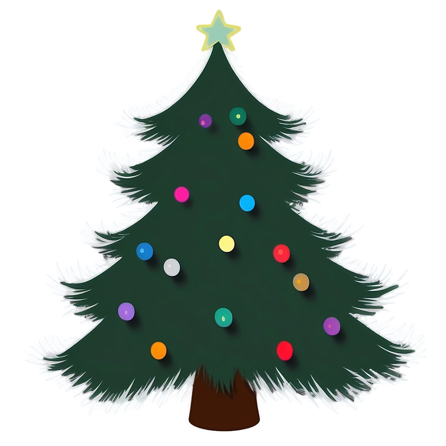 Cozy Christmas Tree Silhouette Png Nxo