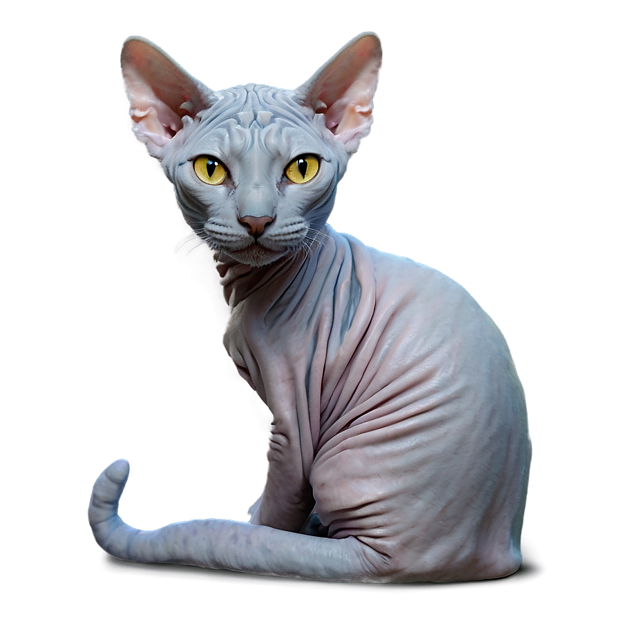 Cozy Hairless Cat Png Sve