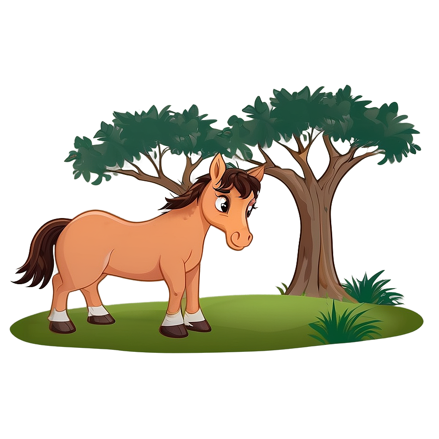 Cozy Horse Cartoon Png Jch