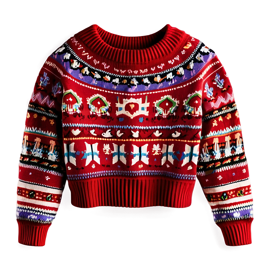 Cozy Red Sweater Png 06292024