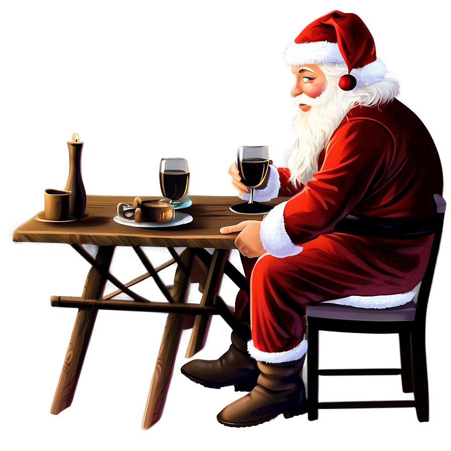 Cozy Santa Clipart Png Htf