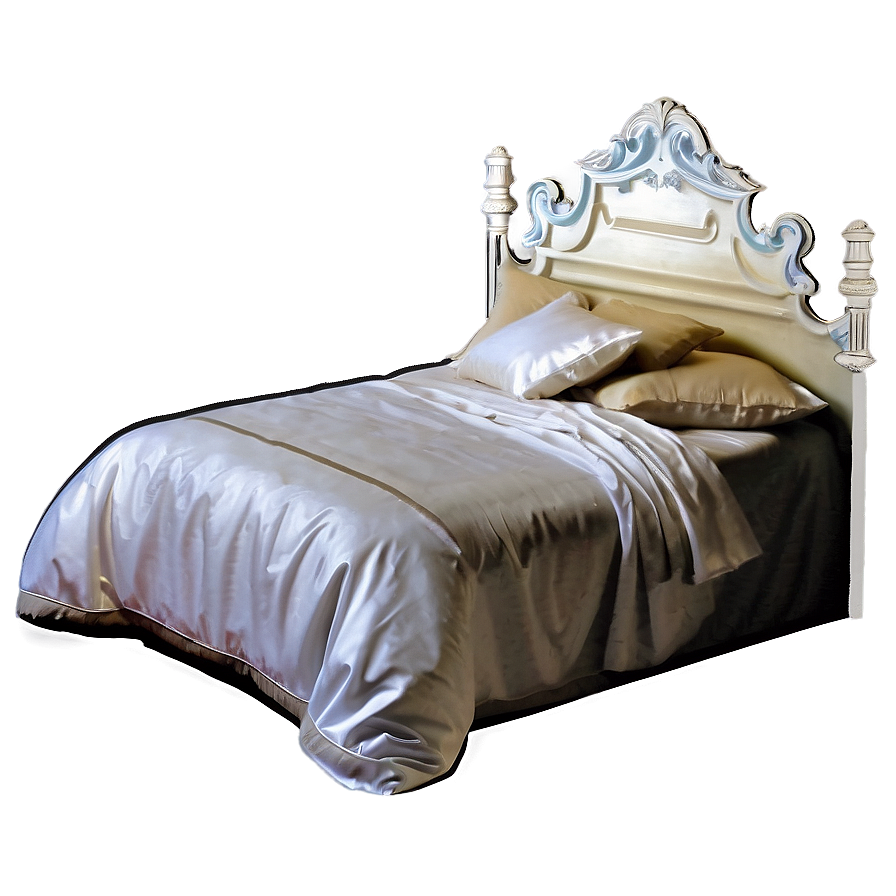 Cozy White Bed Png 06132024