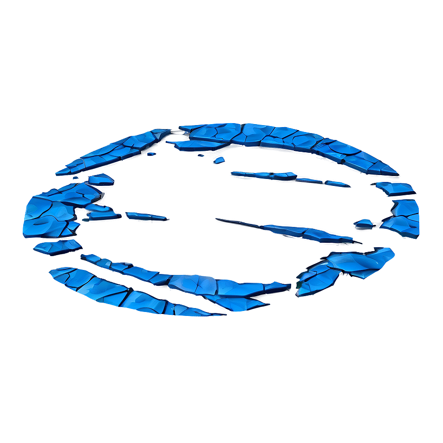 Cracked Blue Circle Png 05252024