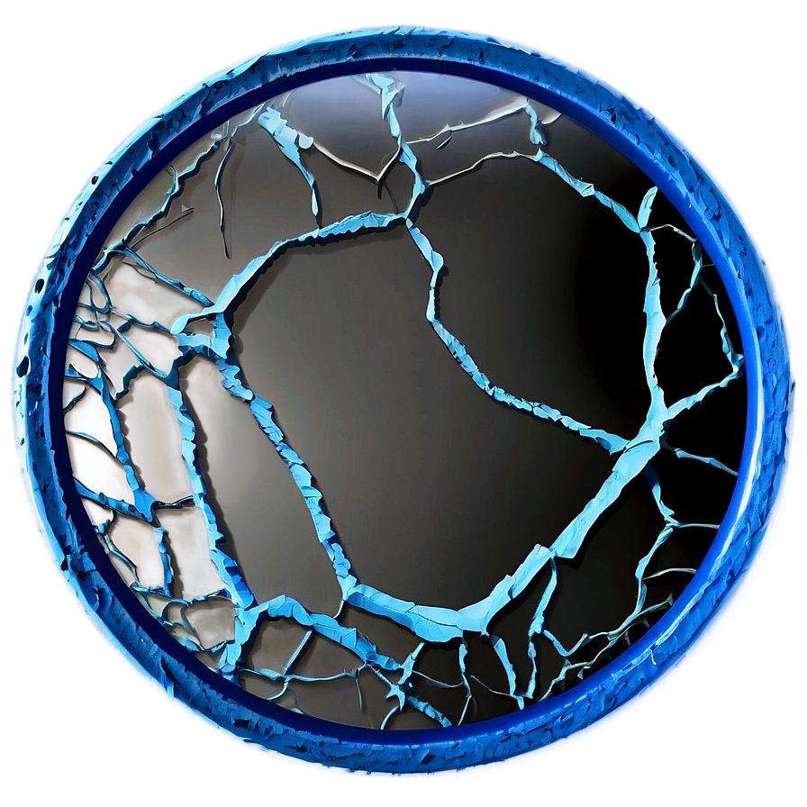 Cracked Blue Circle Png Vof