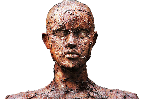 Cracked Bronze Sculpture