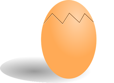 Cracked Egg Vector Illustration