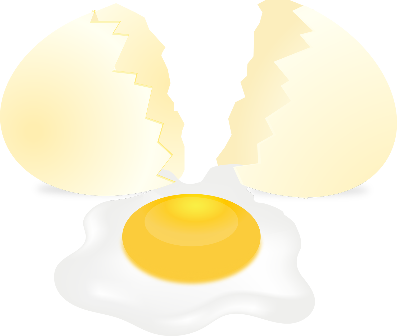 Cracked Eggwith Fried Egg