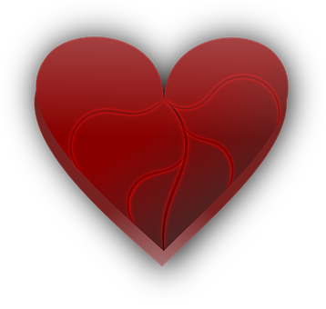 Cracked Red Heart Graphic