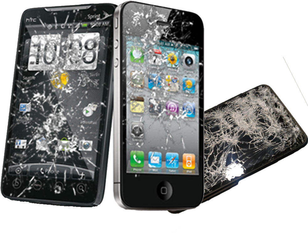 Cracked Smartphones Display Damage