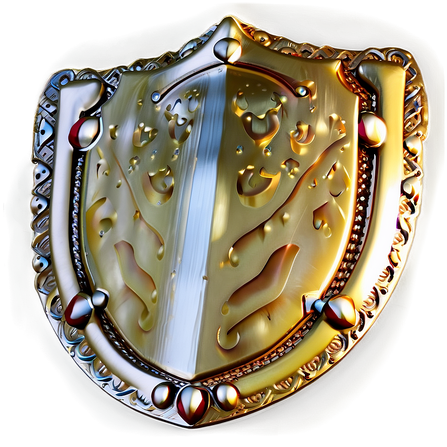 Crafted Gold Shield Png 06282024