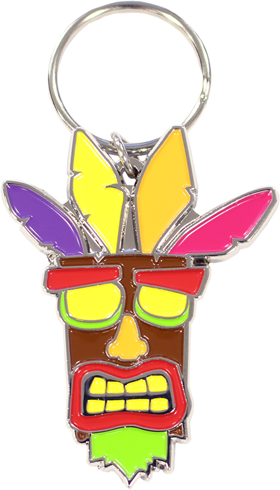 Crash Bandicoot Aku Aku Keychain