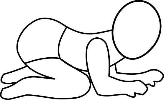 Crawling Baby Silhouette Graphic