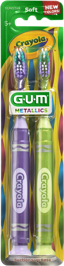 Crayola G U M Metallics Toothbrushes Packaging