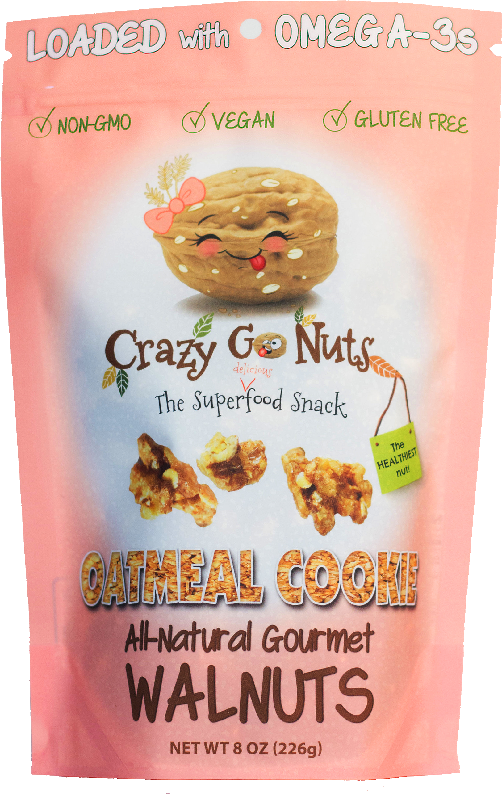 Crazy Go Nuts Oatmeal Cookie Walnuts Package