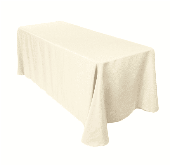 Cream Tablecloth Covered Table