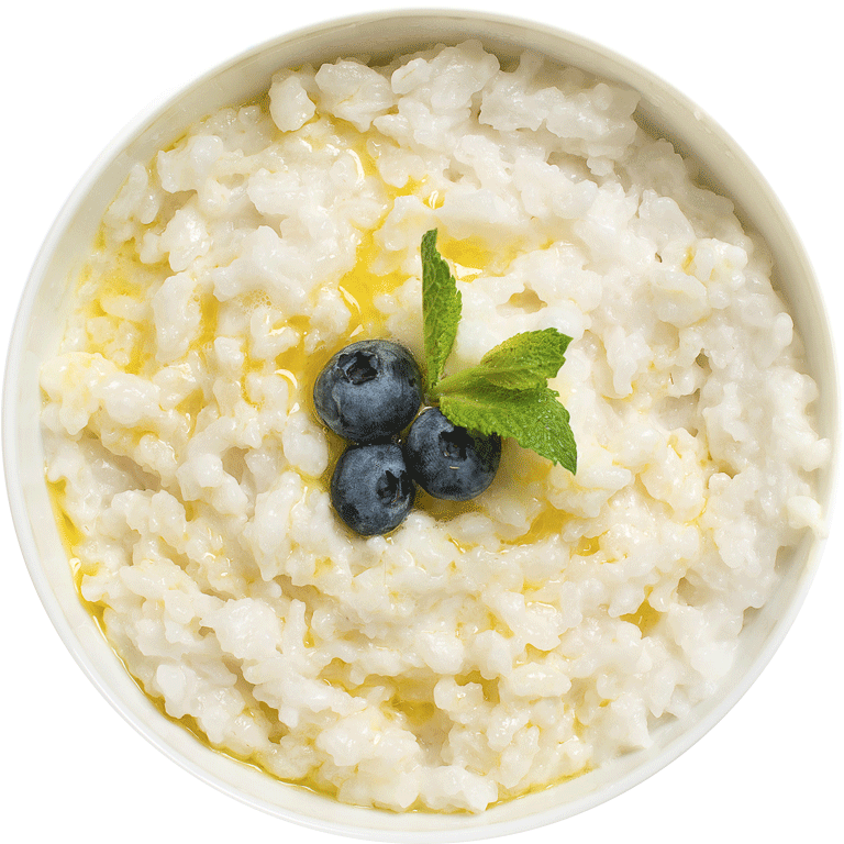 Creamy Oatmealwith Blueberriesand Mint