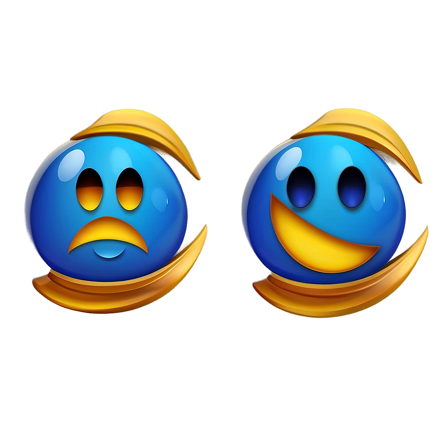 Creative Blue Emojis Png Portfolio Qjw