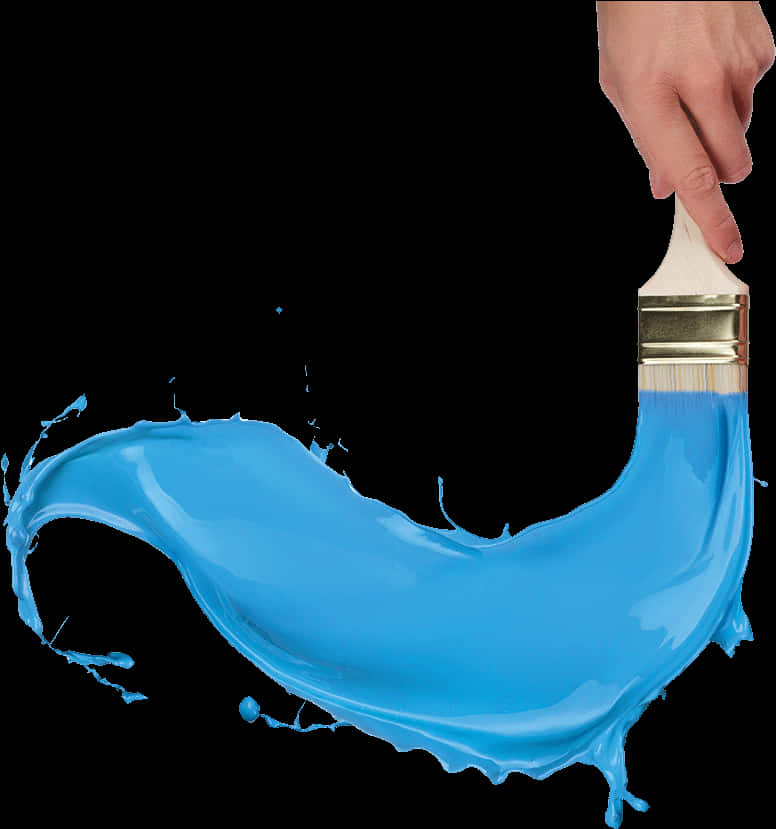 Creative Blue Paint Brush Stroke