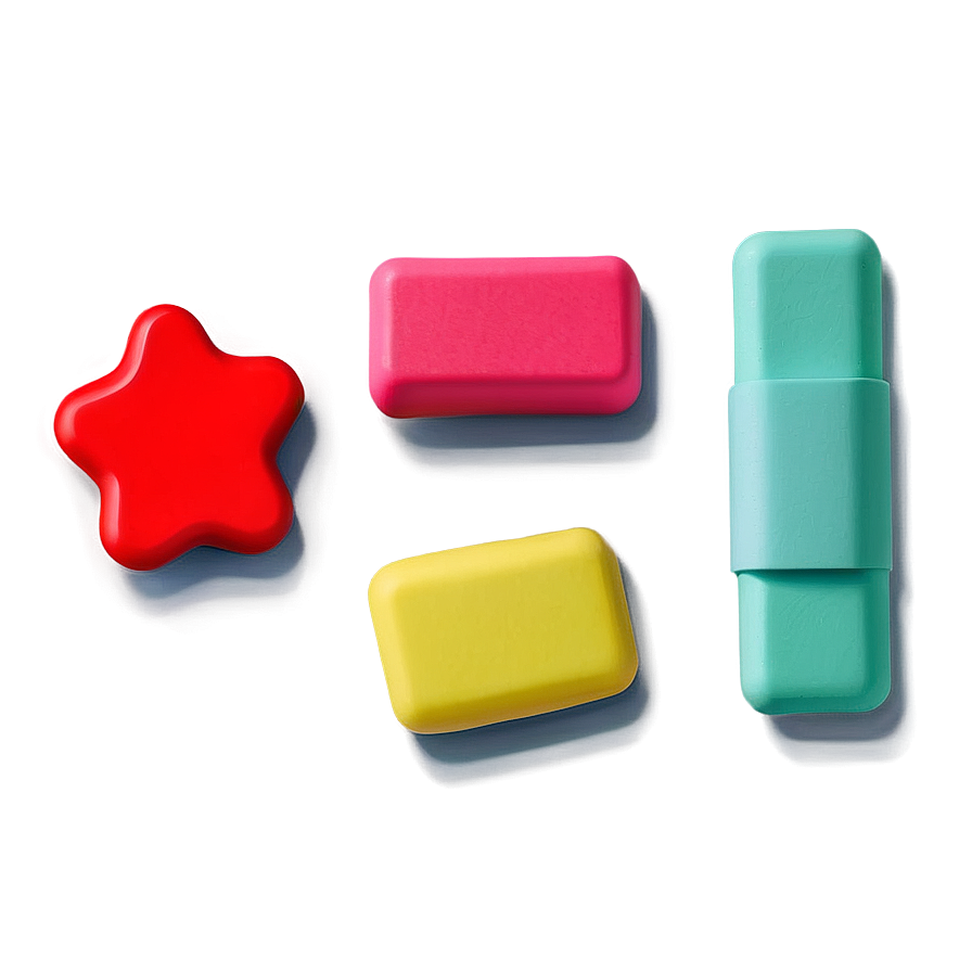 Creative Eraser Shapes Png Nuu