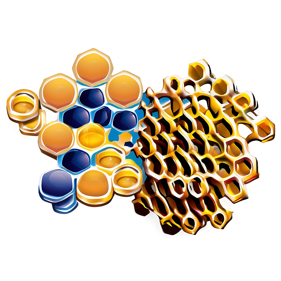 Creative Honeycomb Design Png Tev18