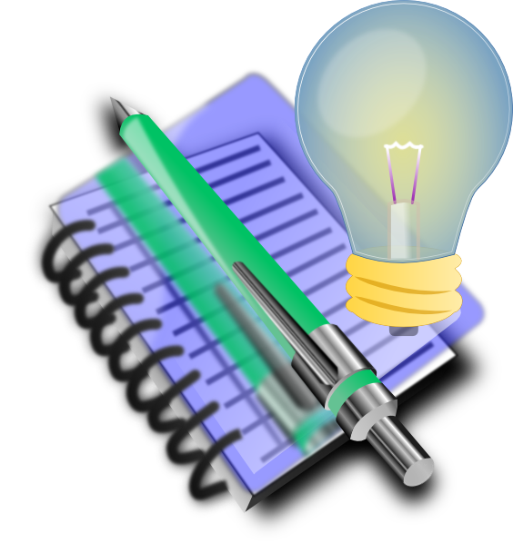Creative Idea Notepadand Lightbulb
