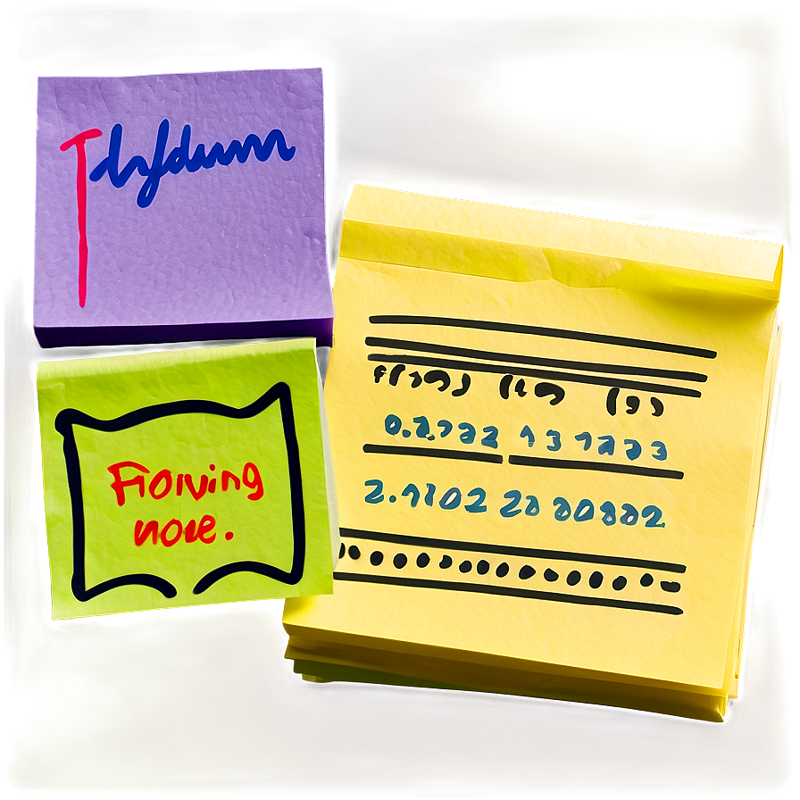 Creative Post It Note Png Fnr12