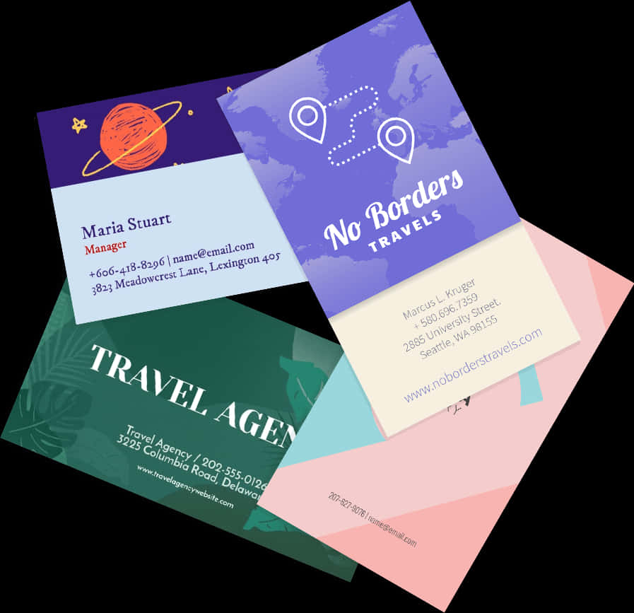 Creative Travel Agent Business Cards