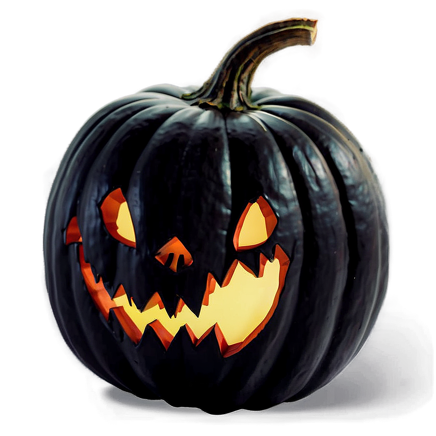 Creepy Black Pumpkin Design Png Fke44