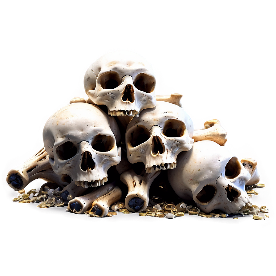 Creepy Bone Pile Graphic Png Siw