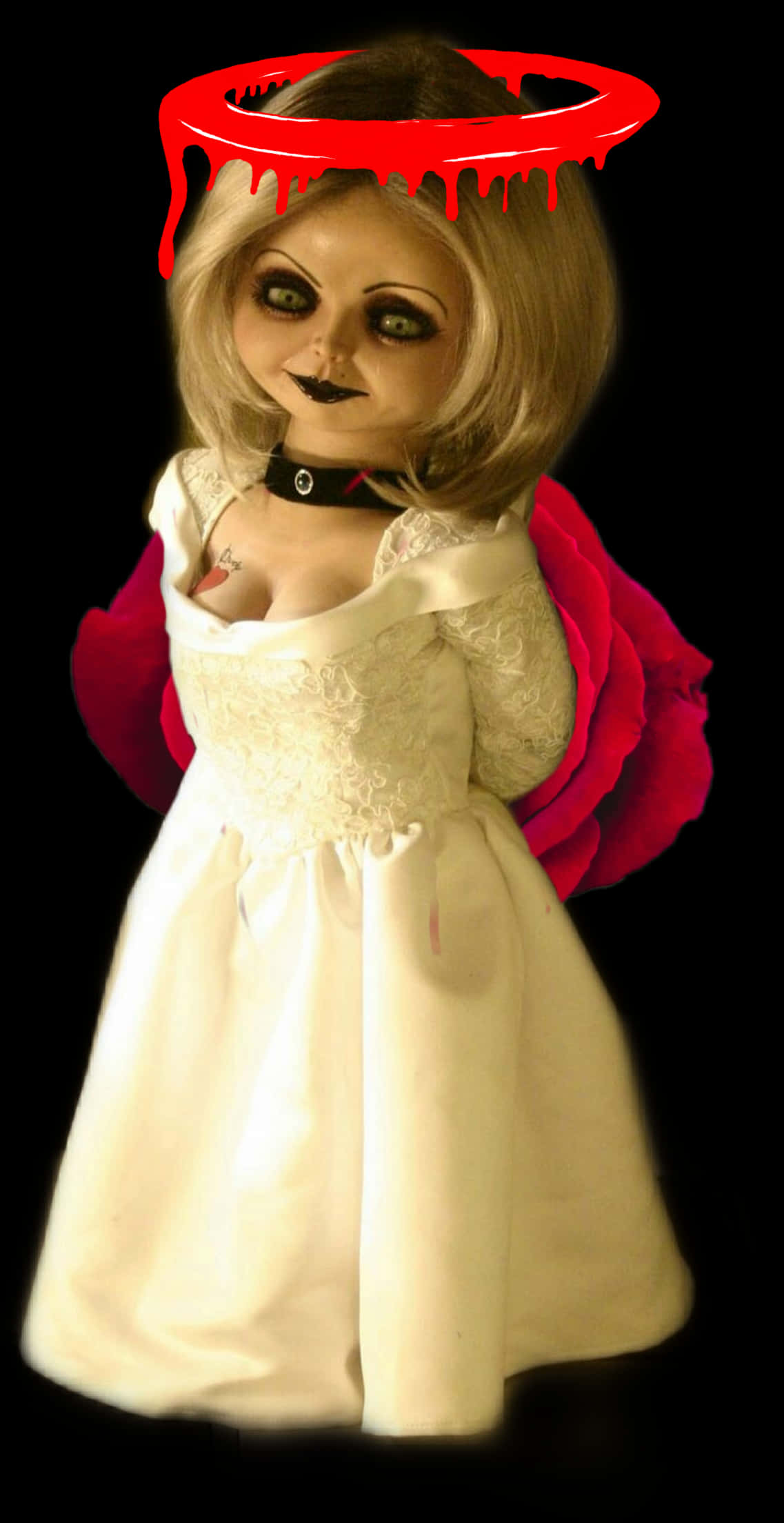 Creepy Bride Dollwith Halo