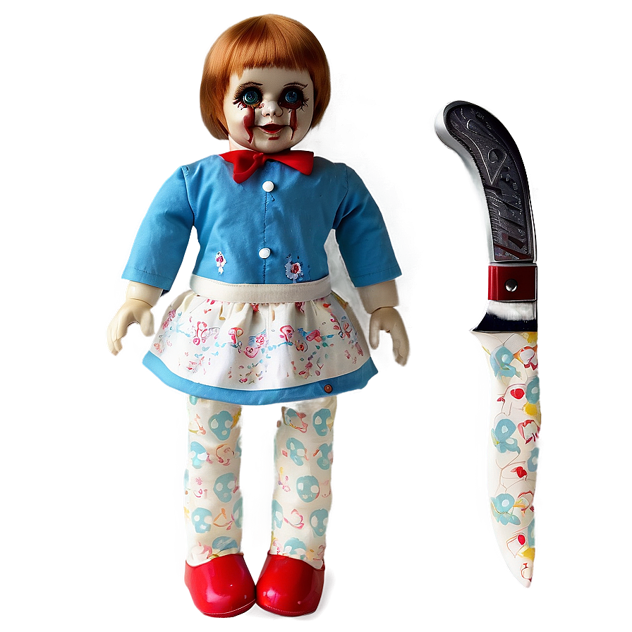 Creepy Doll With Knife Png 6