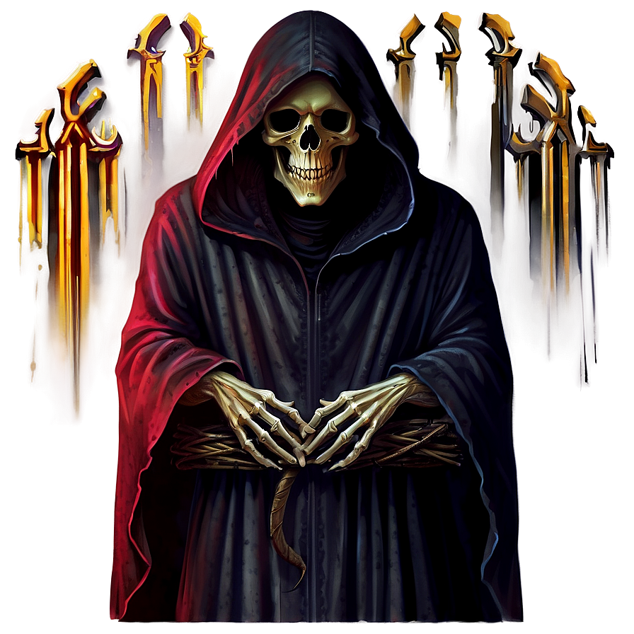 Creepy Grim Reaper Png 05062024
