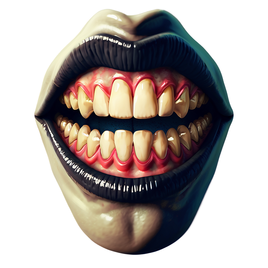 Creepy Mouth Illustration Png 35