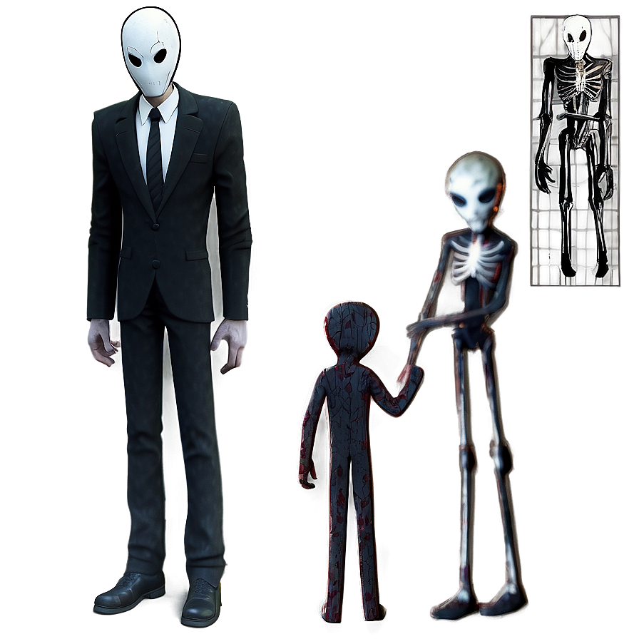 Creepy Slender Man Art Png Kfe