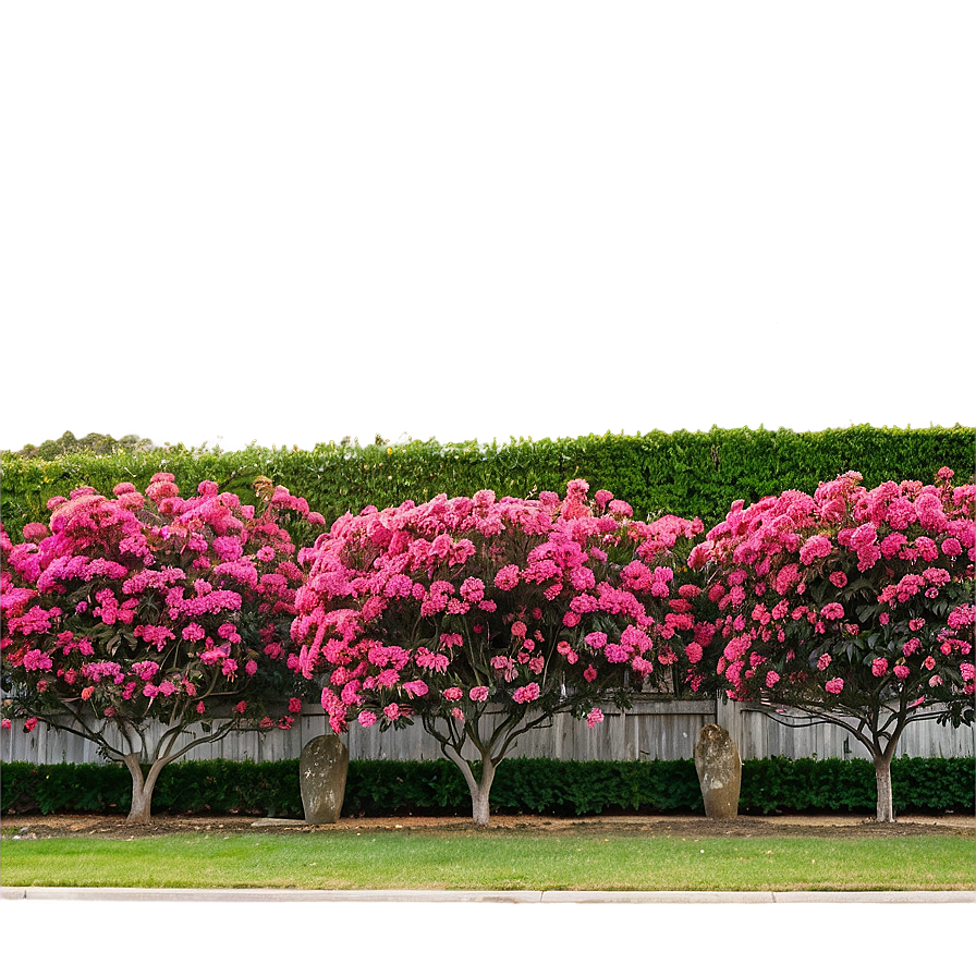 Crepe Myrtle Fence Line Png Auw