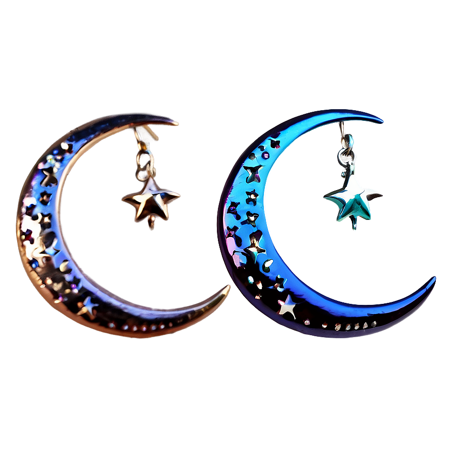 Crescent Moon Earrings Png 8